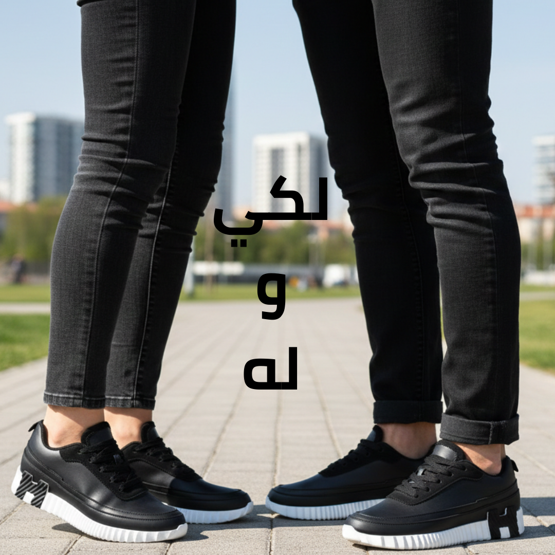 حذاء رياضي بني/ اسود كاجوال مريح