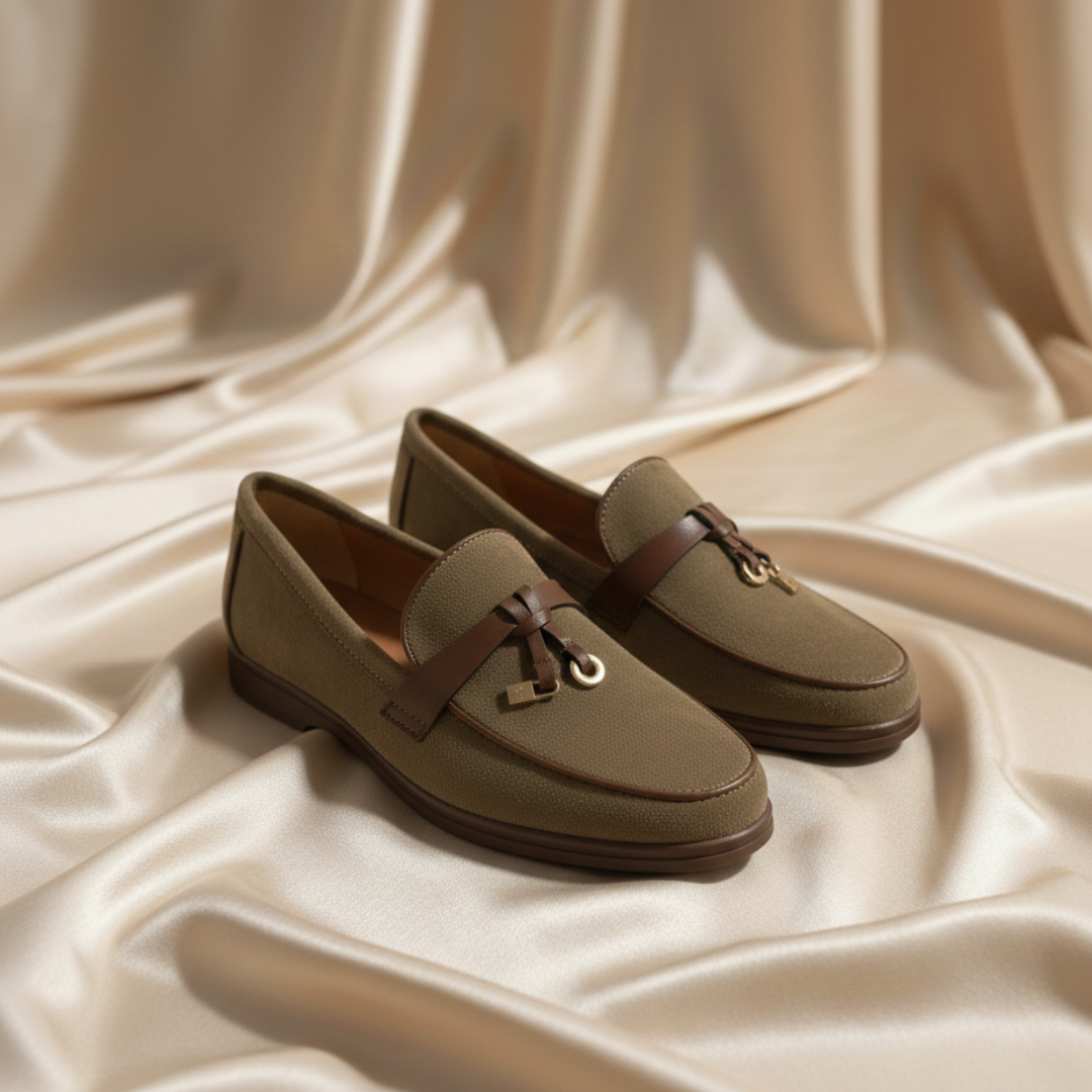 حذاء نسائي كاكي راق و دافئ جلد سويدي - الصورة 2